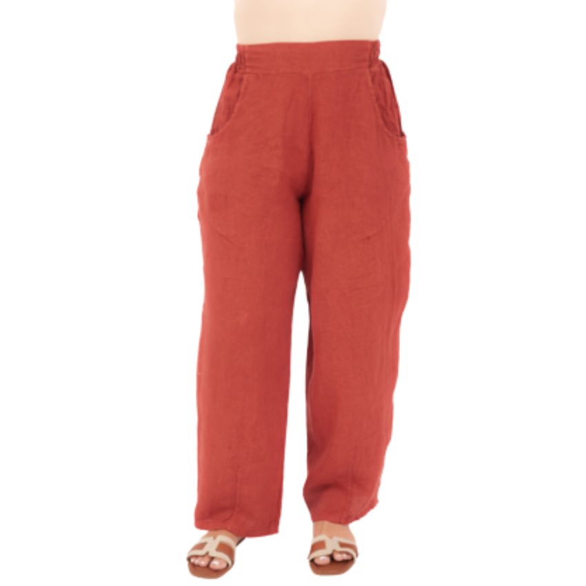 Vera May Italian Linen Chilli Pant 6726