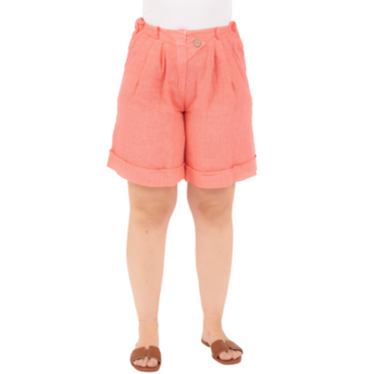 VERA MAY ITALIAN LINEN CORALLO SHORT 6728