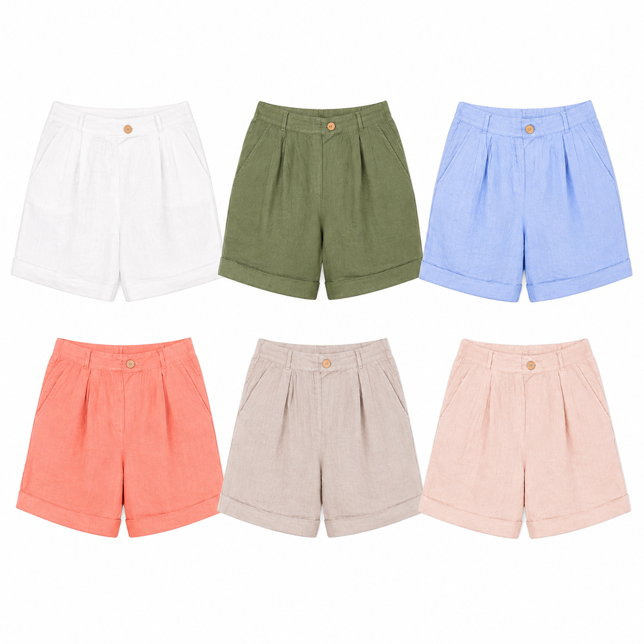 ITALIAN LINEN SHORTS (S)