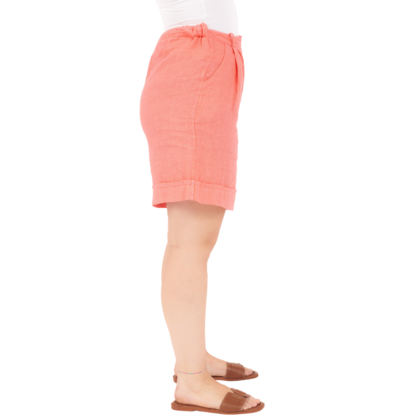 VERA MAY ITALIAN LINEN CORALLO SHORT 6728