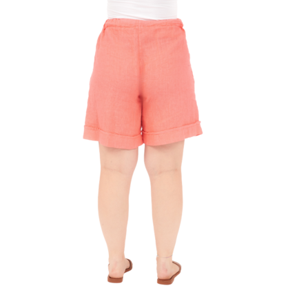 VERA MAY ITALIAN LINEN CORALLO SHORT 6728