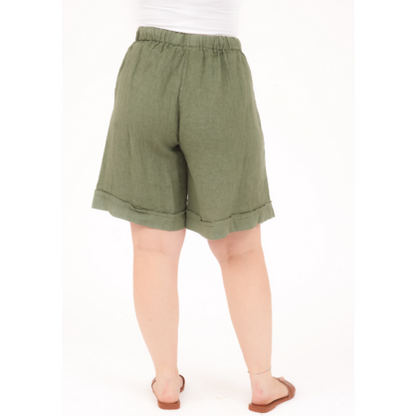 VERA MAY ITALIAN LINEN MILITARE SHORT 6728