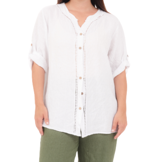 6729 BIANCO LINEN TOP