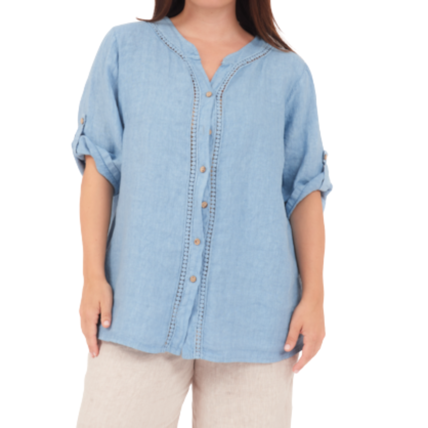 6729 JEANS LINEN TOP
