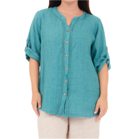 6729 OTTANIO LINEN TOP