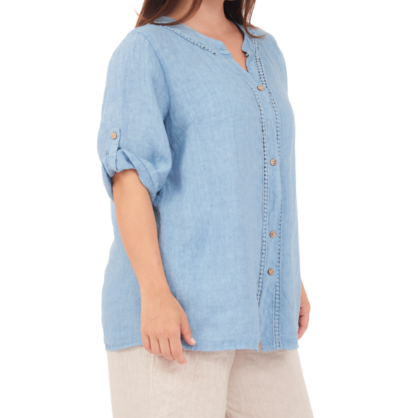 6729 JEANS LINEN TOP