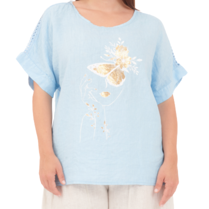 6737 CELESTE ITALIAN COTTON TOP