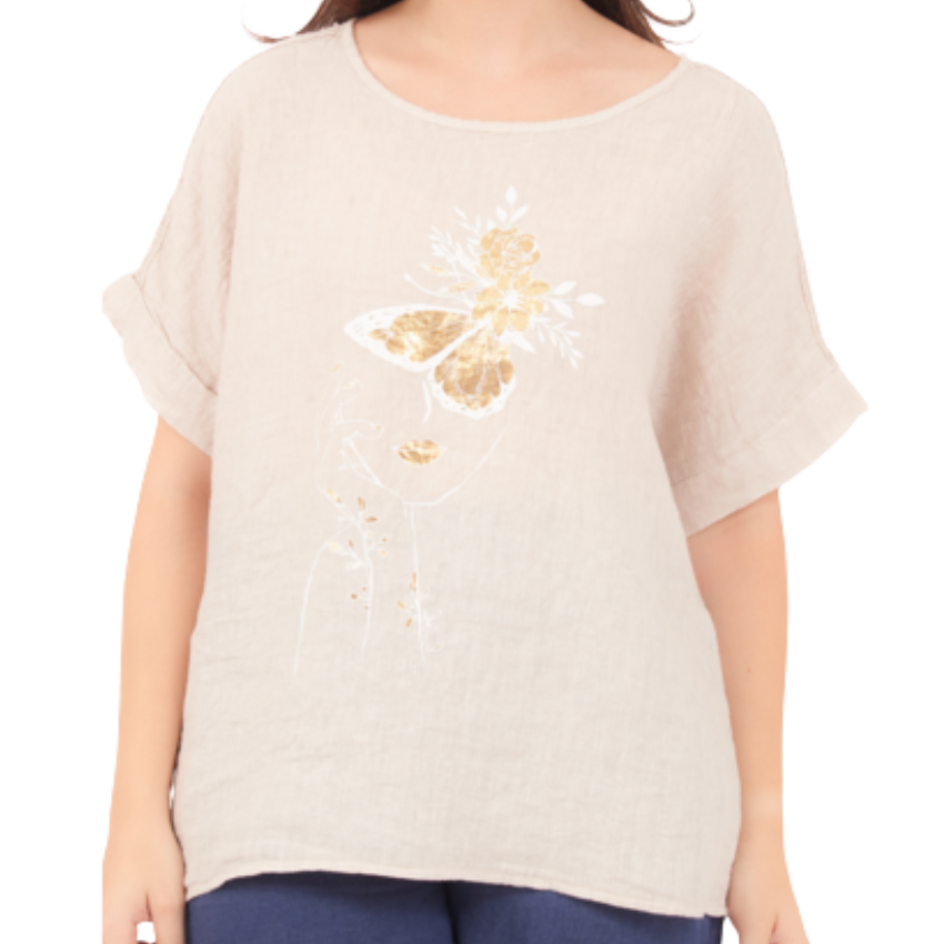 6737 NUDE ITALIAN COTTON TOP