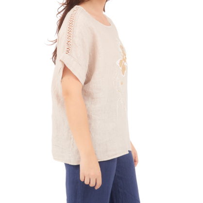 6737 NUDE ITALIAN COTTON TOP