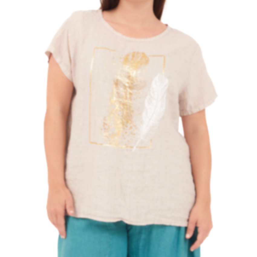 6744 NUDE ITALIAN COTTON TOP