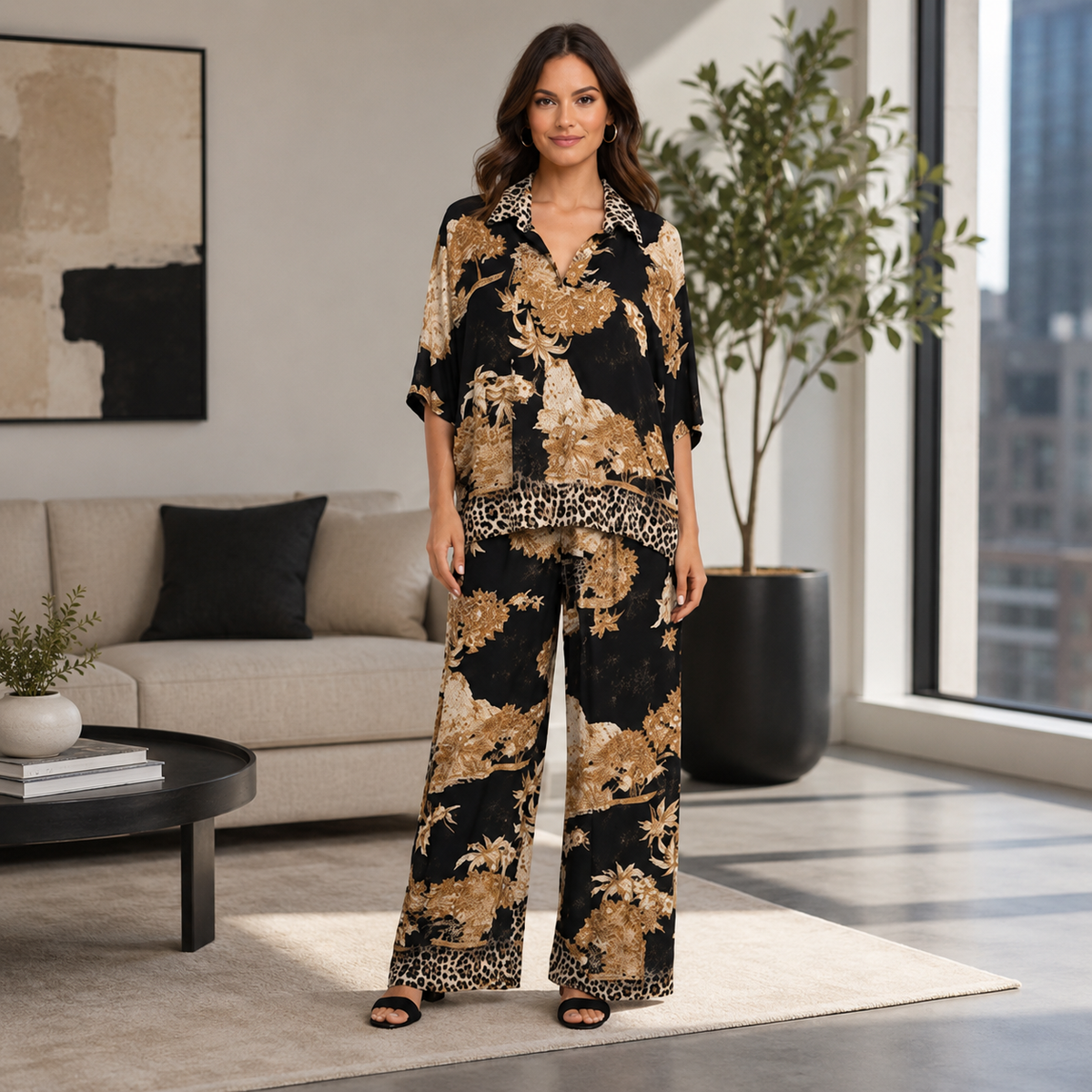 Vera May Black Italian Viscose Set 6769/6770