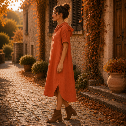 6785 Vera May Dress Hermes Rust