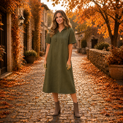 6785 Vera May Dress Militare Khaki Green