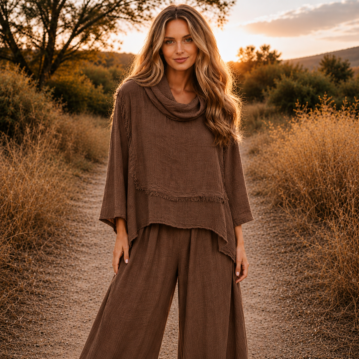 ITALIAN LINEN PONCHO