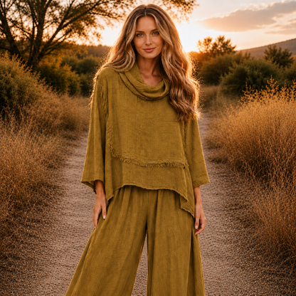 ITALIAN LINEN PONCHO