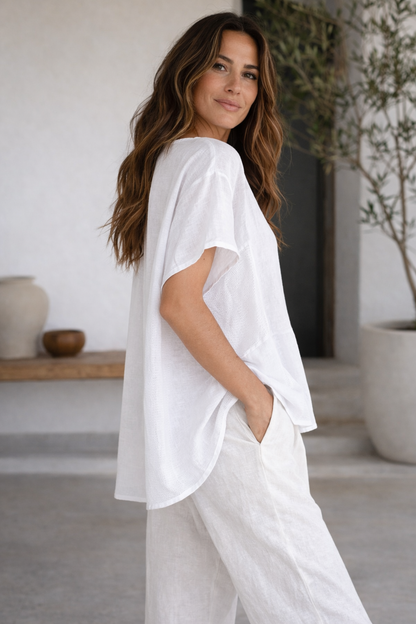 ITALIAN LINEN TOP