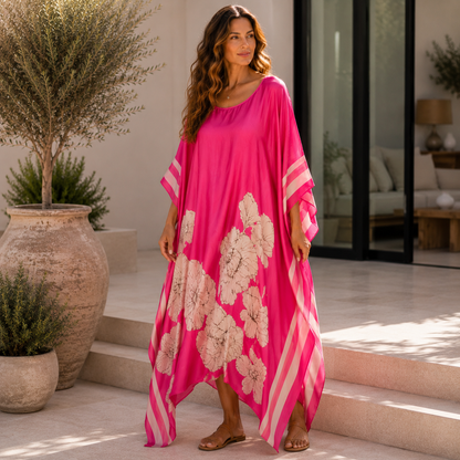 Vera May fuchsia Italian silk dress 68581