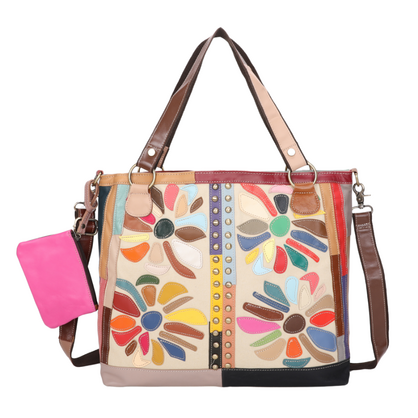 7505 MULTI GENUINE LEATHER VERA MAY HANDBAG