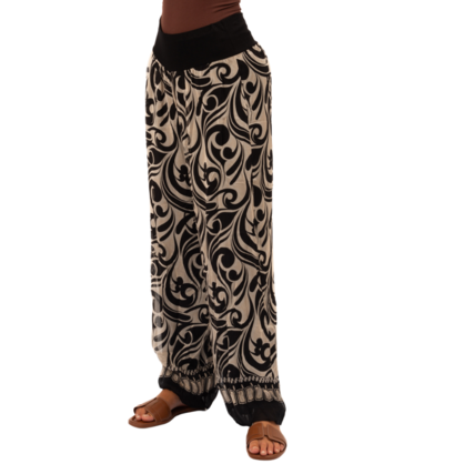 VERA MAY 8030DG BLACK ITALIAN SILK PANT