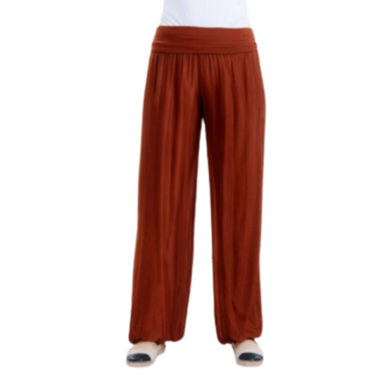 VERA MAY RUST ITALIAN SILK PANT 8030