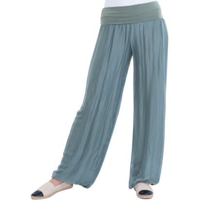 VERA MAY SAGE ITALIAN SILK PANT 8030