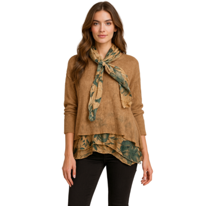 VERA MAY ITALIAN CAMEL SWEATER 803460