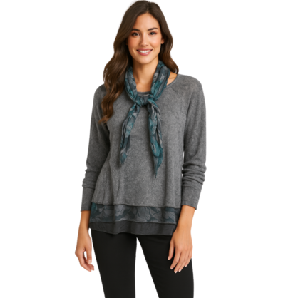 VERA MAY ITALIAN DARK GREY SWEATER 803460