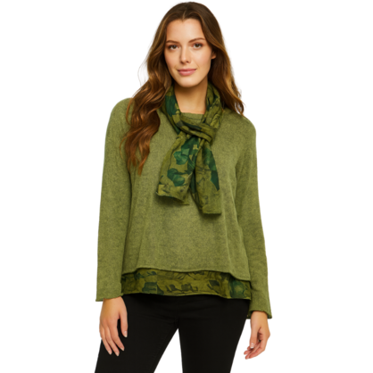 VERA MAY ITALIAN OLIVE SWEATER 803460