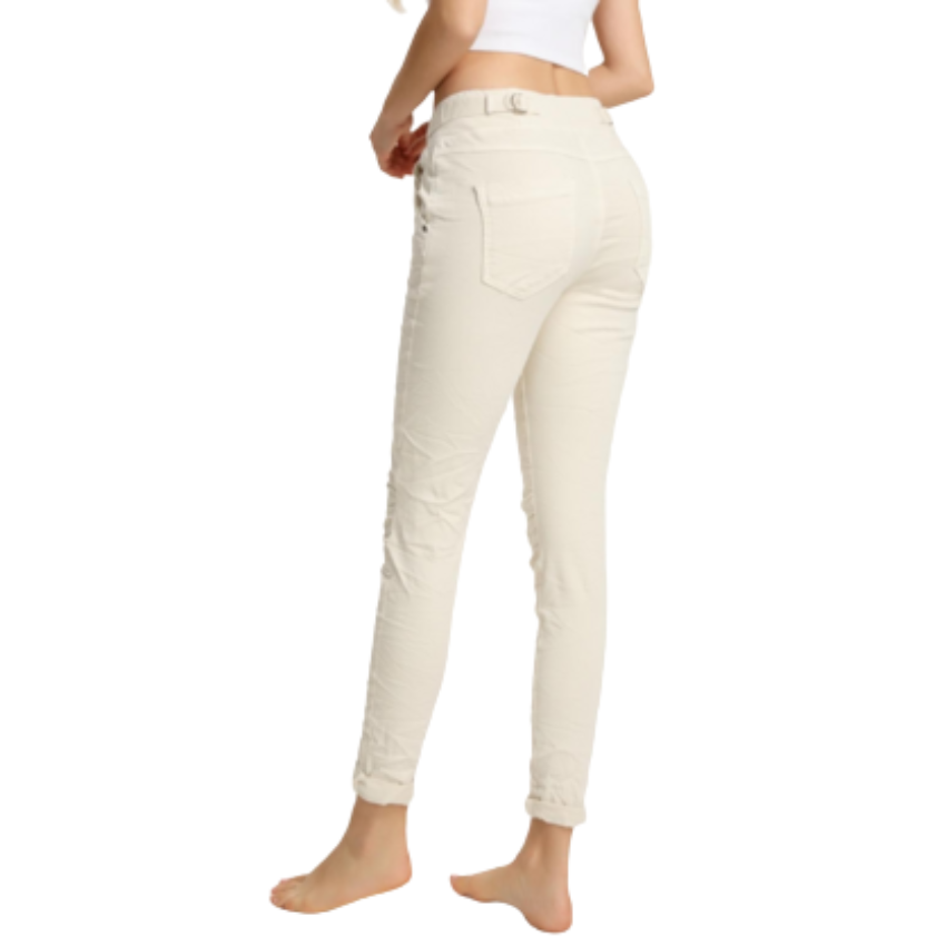 Vera May Italian Taupe Denim Jeans 8139
