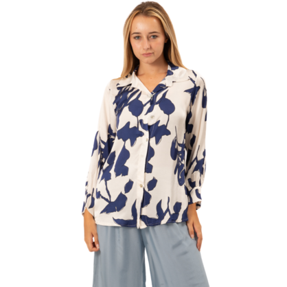 VERA MAY ITALIAN NAVY VISCOSE TOP 6449