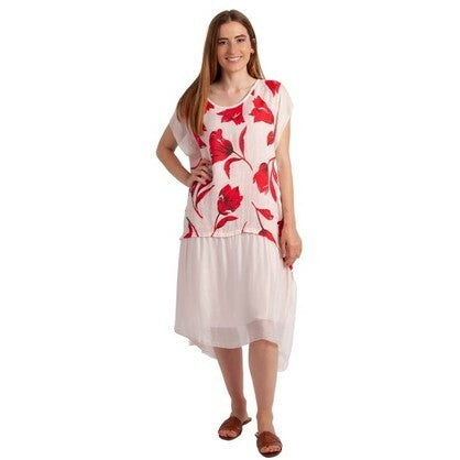Vera May Italian Linen Rosa Dress 8440