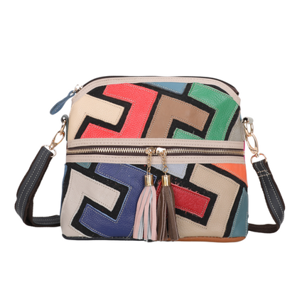 A88-9 MULTI GENUINE LEATHER VERA MAY HANDBAG