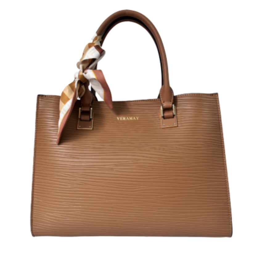 VERA MAY ALHO TAN VEGAN LEATHER HANDBAG