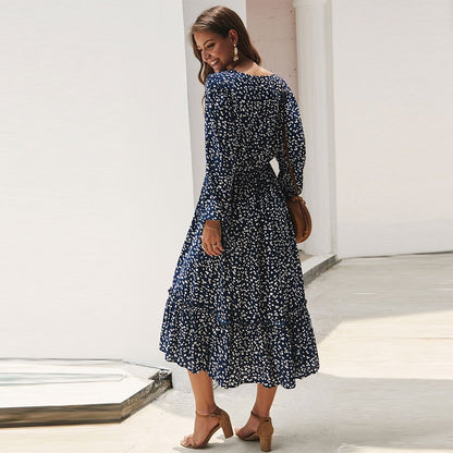 AXIS NAVY MIDI DRESS