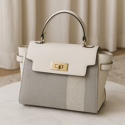 VERA MAY BAMBI BEIGE VEGAN FASHION HANDBAG