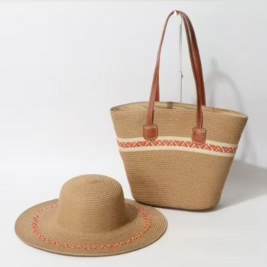 VERA MAY BORA BORA KHAKI  BEACH BAG