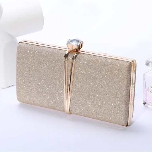 VERA MAY BRIDGET CHAMPAGNE EVENING HANDBAG