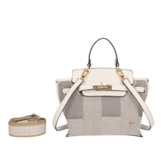 VERA MAY BRIELLA BEIGE VEGAN FASHION HANDBAG