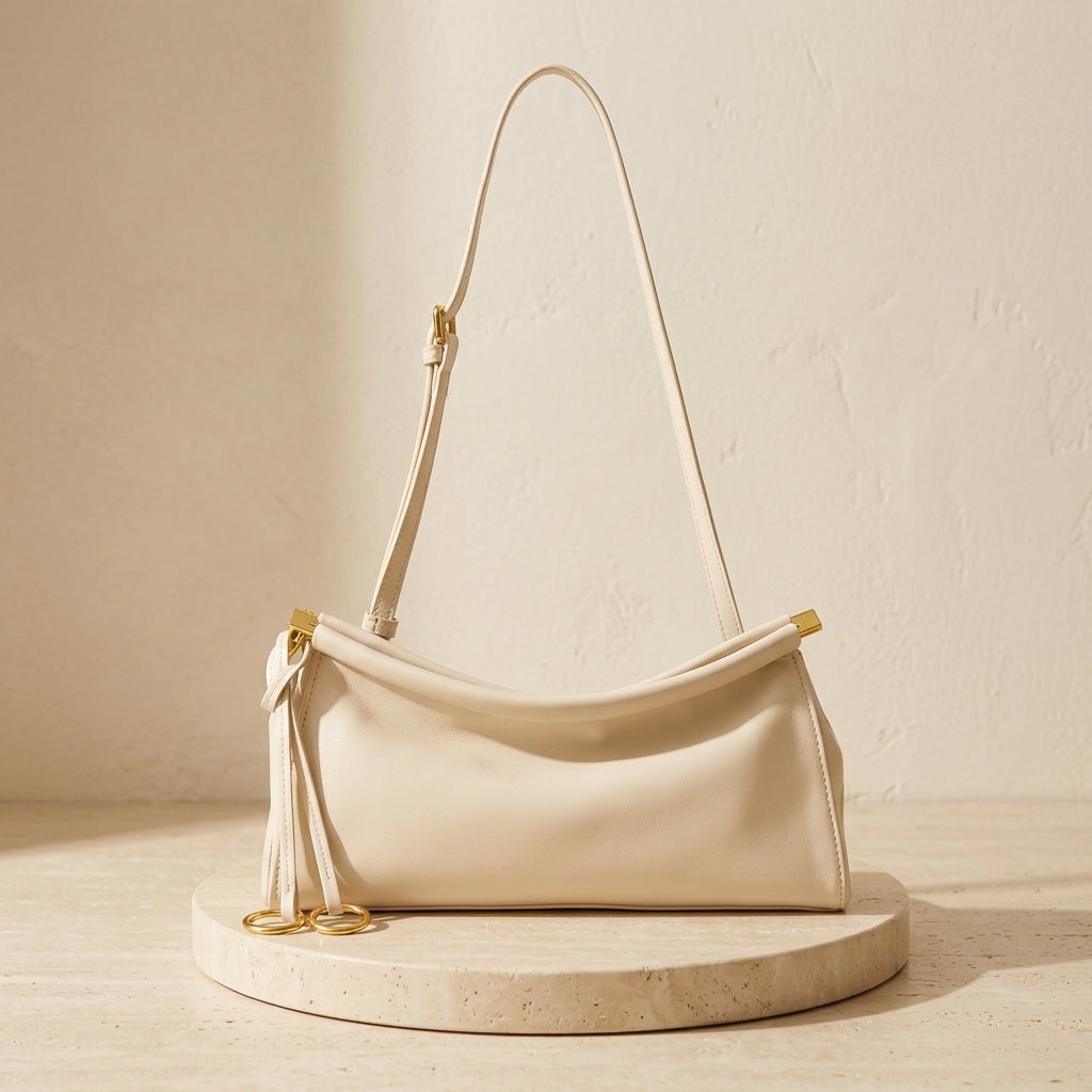 VERA MAY MONTI BEIGE VEGAN FASHION HANDBAG