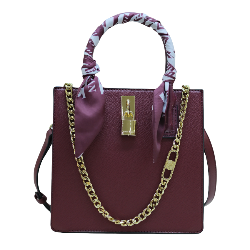VERA MAY BLISS BURGUNDY VEGAN FASHION HANDBAG