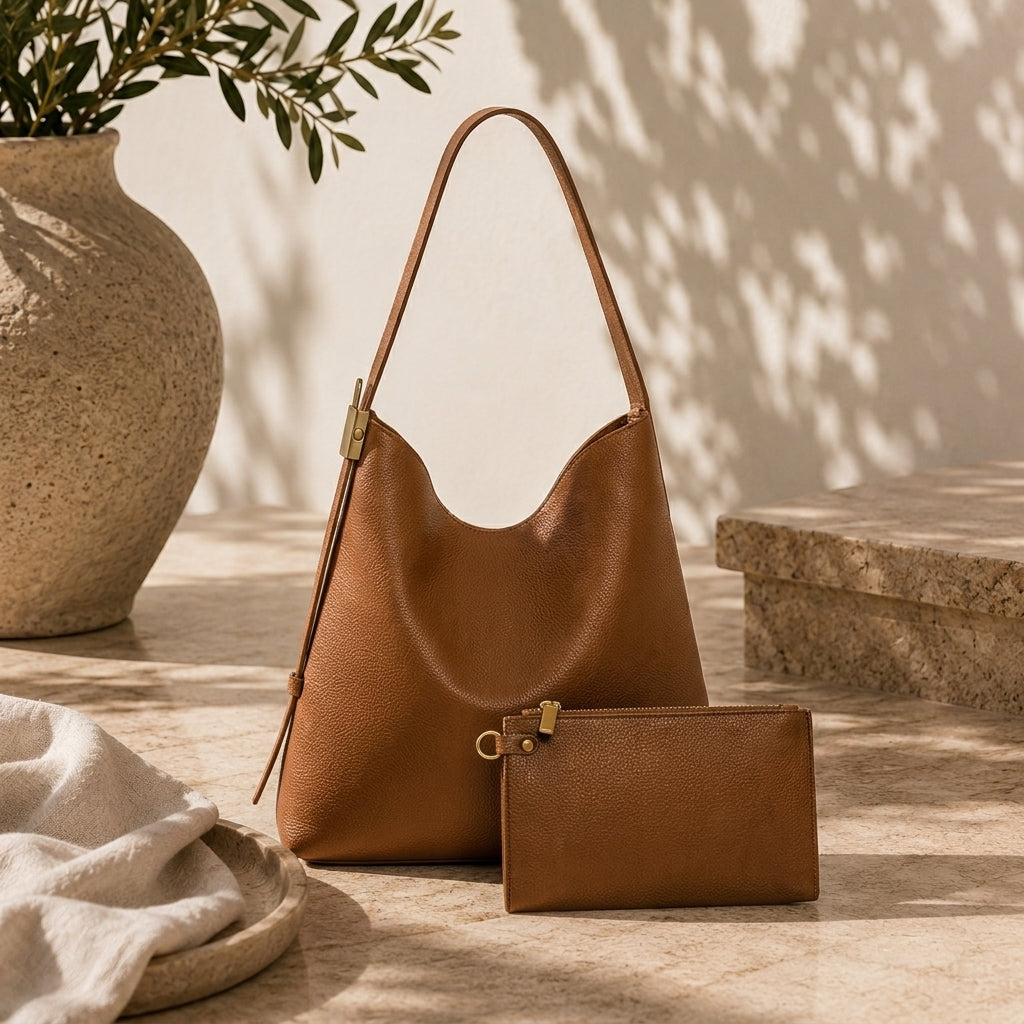 VERA MAY BRIA BROWN VEGAN FASHION HANDBAG