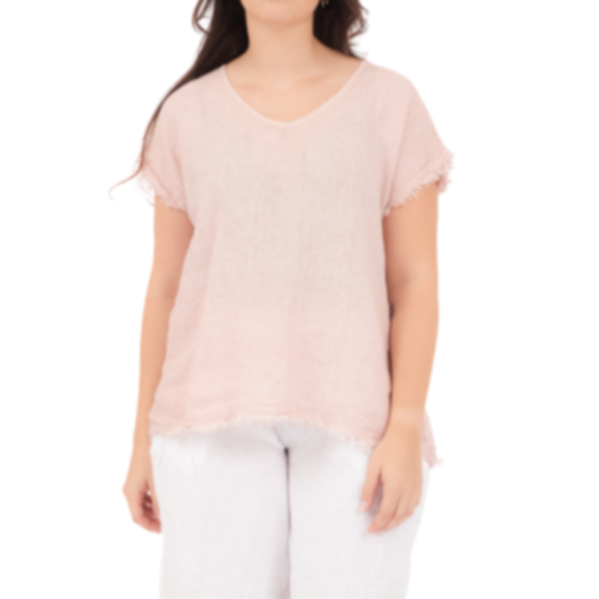 6121 CIPRIA ITALIAN LINEN TOP