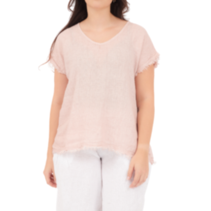 6121 CIPRIA ITALIAN LINEN TOP