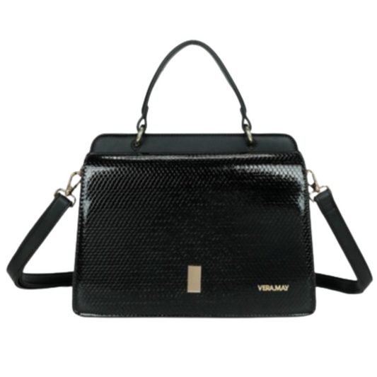 VERA MAY CATE BLACK VEGAN FASHION HANDBAG