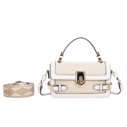 VERA MAY CLARA BEIGE VEGAN FASHION HANDBAG