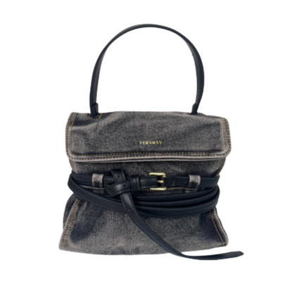 VERA MAY CORBIN BLACK VEGAN LEATHER HANDBAG