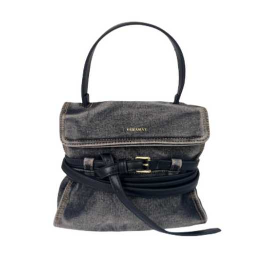 VERA MAY CORBIN BLACK VEGAN LEATHER HANDBAG