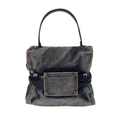 VERA MAY CORBIN BLACK VEGAN LEATHER HANDBAG