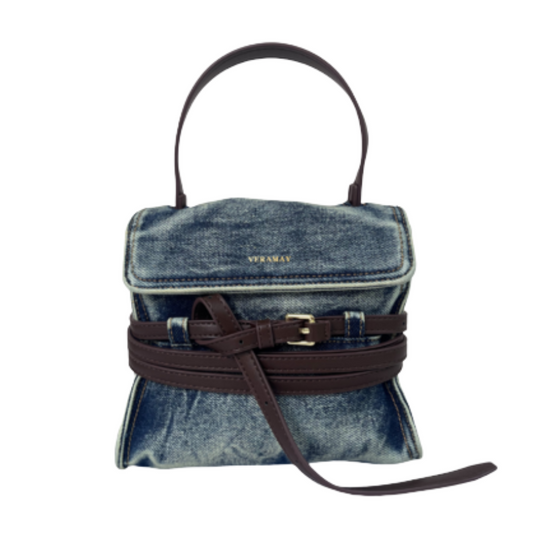 VERA MAY CORBIN D.BLUE VEGAN LEATHER HANDBAG