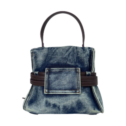 VERA MAY CORBIN D.BLUE VEGAN LEATHER HANDBAG